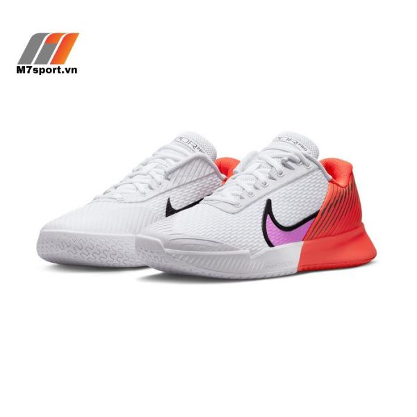 Giày Tennis Nike Nam Court Air Zoom Vapor Pro 2 - Màu Trắng/Đỏ Picante