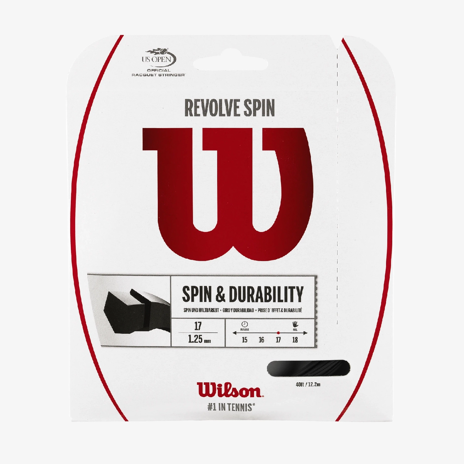 Cước tennis Revolve Spin 17 Set Bk WRZ958900 (Đen) chính hãng