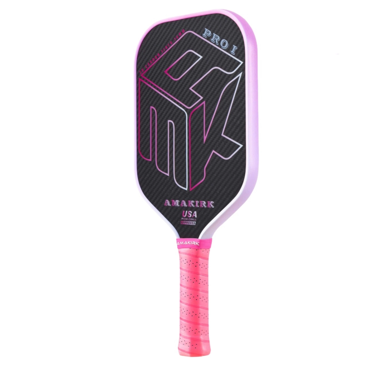 Vợt Pickleball Amakirk PRO 1 - 3K -16mm - Hồng