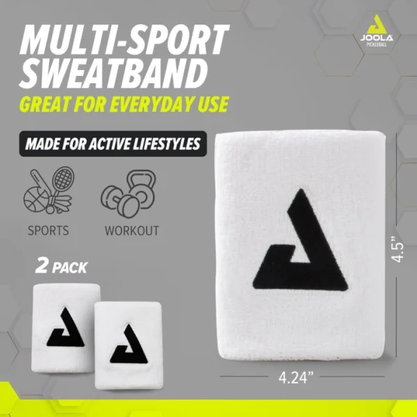 Băng tay JOOLA Trinity Wristband (White, 2 Pack)